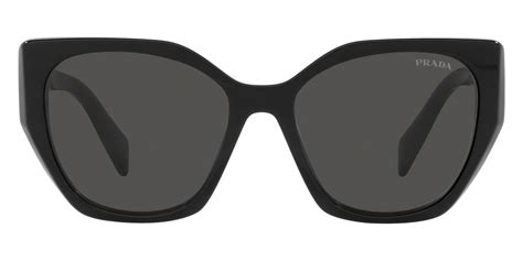 prada pr 19zs 1ab5s0 black|Prada PR 19ZS 1AB5S0 55 Black Sunglasses .